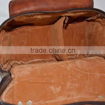 Indian Real Leather Vintage Messenger Handmade Shoulder Cross Body Bag Briefcase Laptop Satchel Camera Bag photo-4