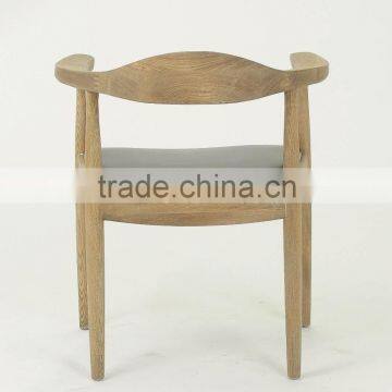Kennedy President ASH Arm Antique Chair/ Hans J Wegner Round Chair With Beautiful Wood Grain(CH-333) photo-3