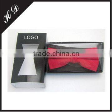 Bow Tie Printing Paper Folding Storage Box With Clear PVC Window