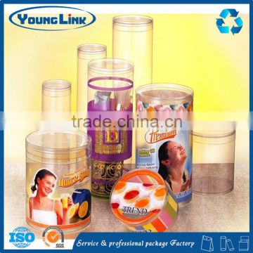 Personalized custom clear plastic cylinder tubes