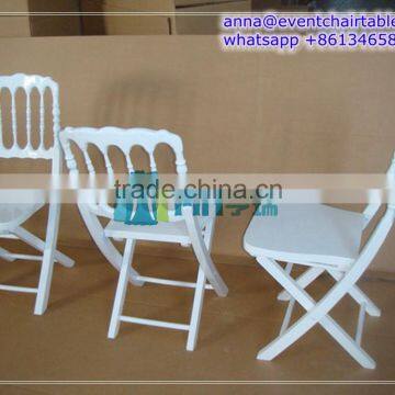 White Wood Folding Chair Napoleon for Wedding Wholesale