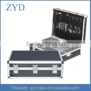 Carring practical tool case portable aluminum tool storage box with lock, 458X330X150m