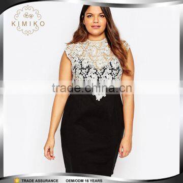 Wholesale Plus Size Dress Custom Lace Lady Fashion Dress