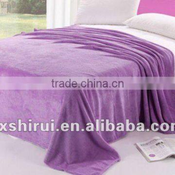 customer cheap price wholesale plain coral fleece blanket