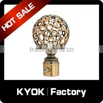 KYOK 19mm Decoration Rod Finial,curtain Rod Finial,curved Shower Curtain Rod