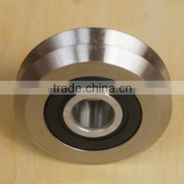 W4 2RS 15mm bore Dual V Guide Wheel Sealed Precision Double Row Angular Contact Ball Bearings