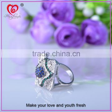 wholesale silver opal ring blue stone ring top quality 925 sterling silver blue stone ring