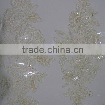 2016 High Quality Flower Bridal Lace Wholesale/Flower Design Lace Applique Motif/hot new lace design embroidered high quality