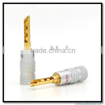 OEM 24K Gold Plated Banana wire connector 4MM Hallow Banana