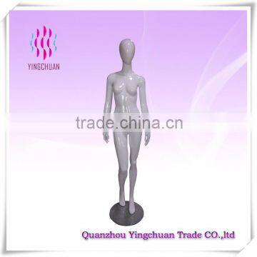 High end faceless white glossy factory female mannequin