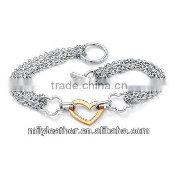 2014 wholesale multi-chain quality fashion bracelet stainless steel fashion magnetic bracelet charm MLCMB017