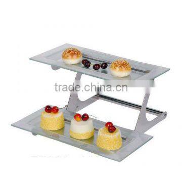 2 layers Stainless Steel Dessert Stand, Dessert stand, stainless steel cake stand LG-FT-001