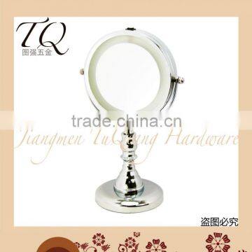 Hotel table free standing LED light magnifying cosmetic mirror