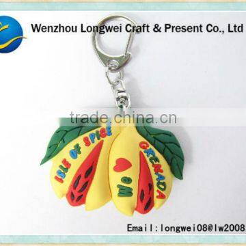 strange banana shape soft pvc keychain manufacturers in china