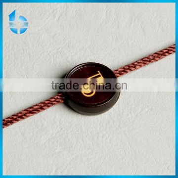 Zhejiang string fastener factory produces hang fastening lock tag for casual apparel