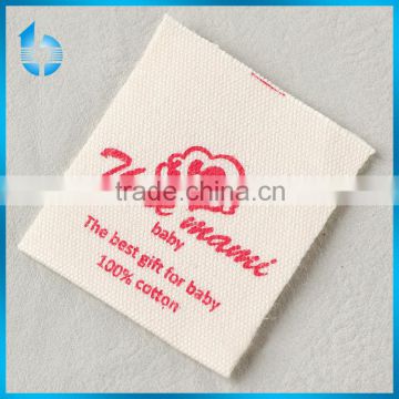 Children jeans canvas tags with silk screen printed high quality printing main label for garments