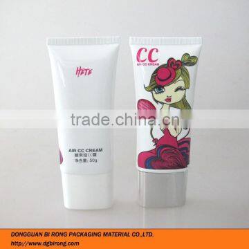Dia.35mm long nozzle tubes and offset printing surface handing cream tubes for cosmetics
