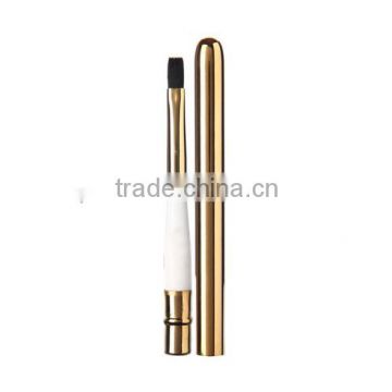 lip brush good hair makeup brush golden cosmetic with cover