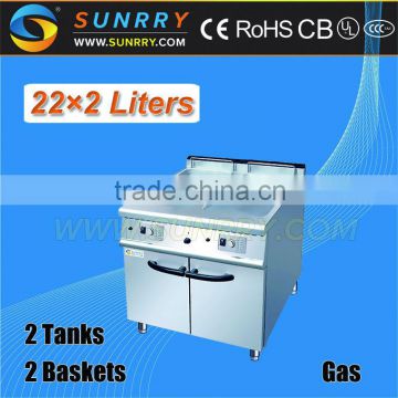 Commercial fryers for sale with cabinet 44 liters restaurant equipment for sale (SY-GF900B SUNRRY)