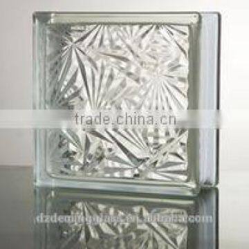 190x190x80mm diamond glass brick patterned glass block with CE,ISO certification for palaza,office building and shopping mall