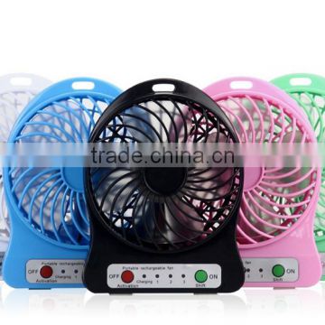 New Innovative Products 2016 USB Mini Electric Desk Fan with Battery