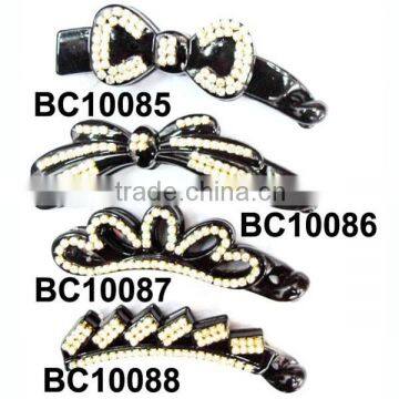 wholesale fashion salon rhinestone plastic hair clips