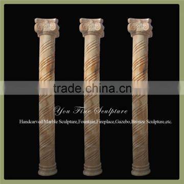 Carved Unique Natural Marble Decorative Pillars