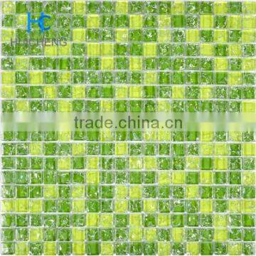 Ice crackle mosaic Glass glass mosaic for the wall pattern with crystal