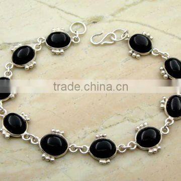 925 sterling silver bracelets with genuine BLACK OYNX BRACLETS