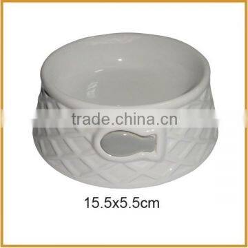 white round ceramic pet bowl feeders for dog bowls wholesale