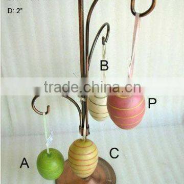 2014 Hot Sale Artificial Polyster 2" Egg Ornament For Christmas And Home Decoration