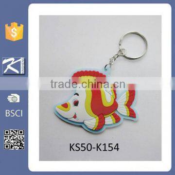 Rubber fish shaped keychain for sale