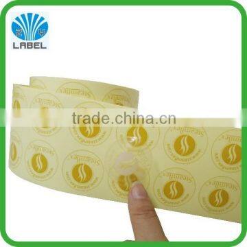 pvc transparent plastic stickers