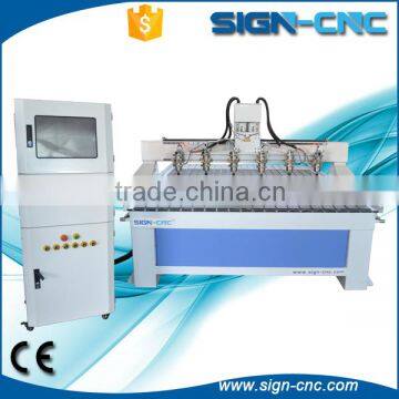 wood boring machine/ mould engraving CNC router with multi heads