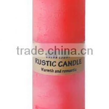 different colorful pillar candle with scent for Weddings, Restaurants, Special Events,