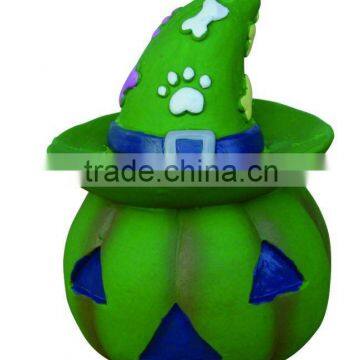 latex squeaky Halloween pumpkin dog toy