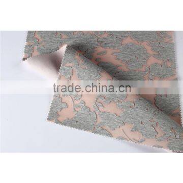 High Quality Flower Burnout Polyester Rayon Spandex Scuba Knit Fabric