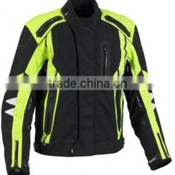 CUSTOM YELLOW TEXTILE MOTORBIKE JACKET. CORDURA MOTORBIKE JACKET.