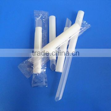 individual packed white color plastic telescopic drinking straw                        
                                                Quality Choice