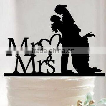 Personalized Funny Mr and Mrs Bride and Groom Anniversary Wedding Cake Topper