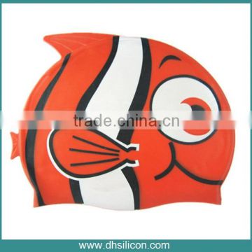 High quality Soft silicon swim caps / kids swimming cap