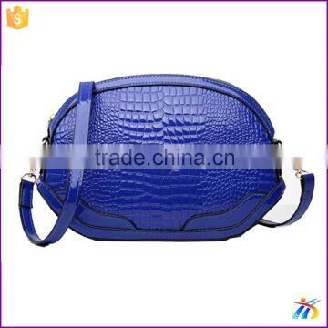 Fashion blue shell patent leather shoulder bag for girls handbag manufacturers thailand