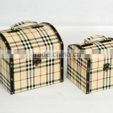 Retro Striped Curved Decorative Jewelry Box Portable photo-2