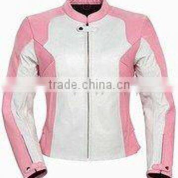 DL-1221 Leather Motorbike Ladies Jacket