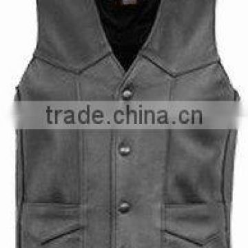 Leather Motorbike Vest