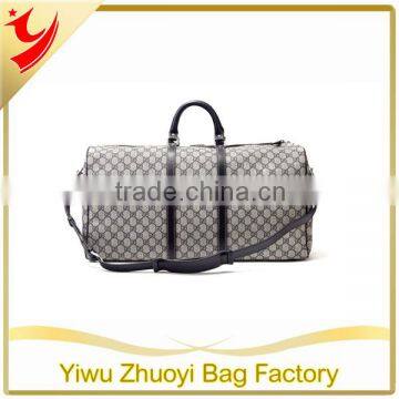 Fashion Girls Jacquard Duffle Bag With Pu Handles