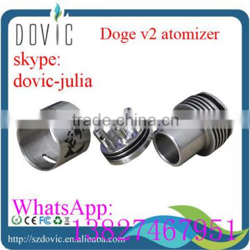 high quality doge v2 rda atomizer clone 1:1 with chuff drip tips