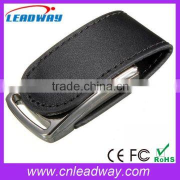 Embossed Logo Leather USB 3.0 Stick