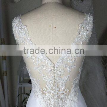 (MY20151223B) MARRY YOU China Custom Made Chiffon Lace Wedding Dress 2016 photo-5