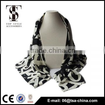 most popular lady woven letter lambs wool scarf